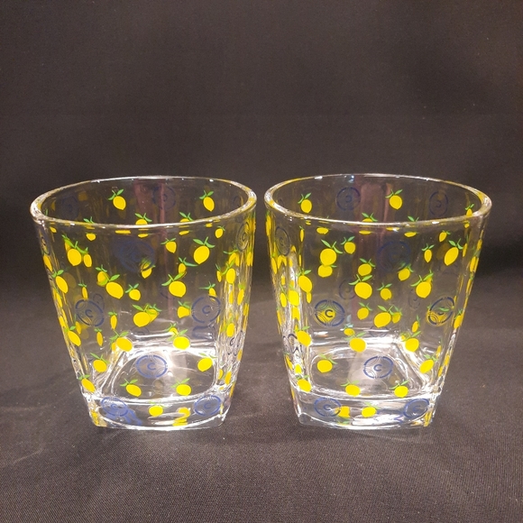 Ciroc Lemon Vodka Lowball Rocks Glasses ~ Set of 2 - Picture 2 of 10